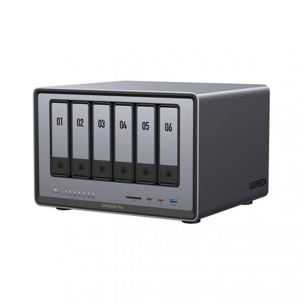 Ugreen DXP6800 Pro, NAS, Desktop, Intel® Core™ i5, 8 GB, DDR5, Grey, Black