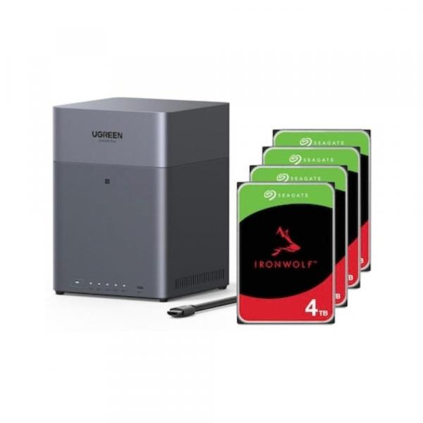 Ugreen NASync DH4300 Plus Sistema NAS 4-Bay inclusi 4x Seagate IronWolf ST4000VN006 4 - Server di Storage