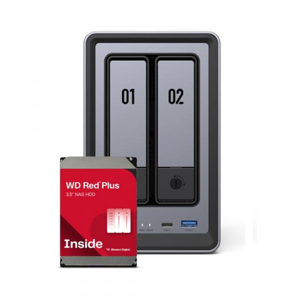 Ugreen DXP2800 2Bay NAS met 2x WD RED