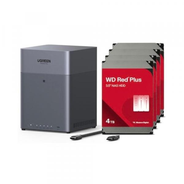 Ugreen NASync DH4300 Plus NAS System 4-Bay inkl. 4x WD WD40EFPX HDD - 4 - Storage Server