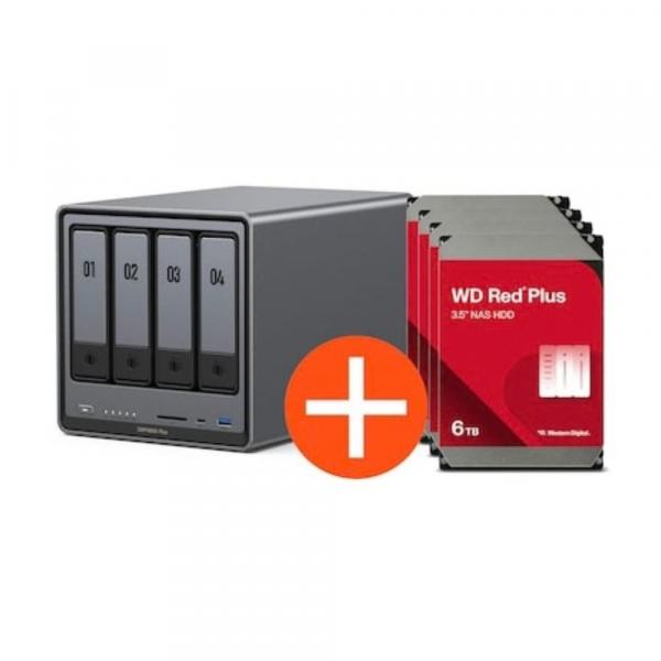Sistema NAS Ugreen DXP4800 Plus NAS 4-Bay inclusi 4x WD WD60EFPX HDD - 6 - Server di Storage
