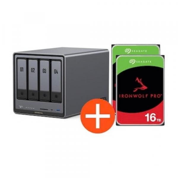 Ugreen NASync DXP4800 Plus NAS System 4-Bay inkl. 2x Seagate IronWolf - Storage - Storage Server