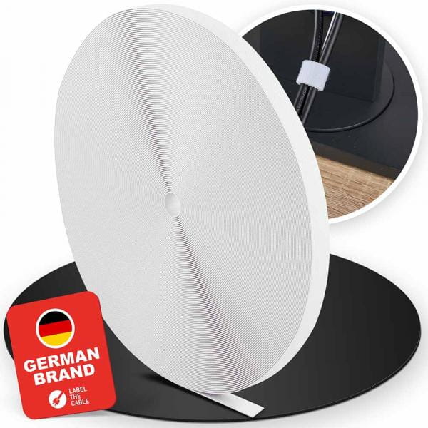 LTC PRO Roll Strap | Klettbandrolle, weiß, 25 Meter (PRO 1220)